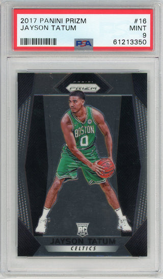 Jayson Tatum 2017 Panini Prizm Card #16 (PSA Mint 9)