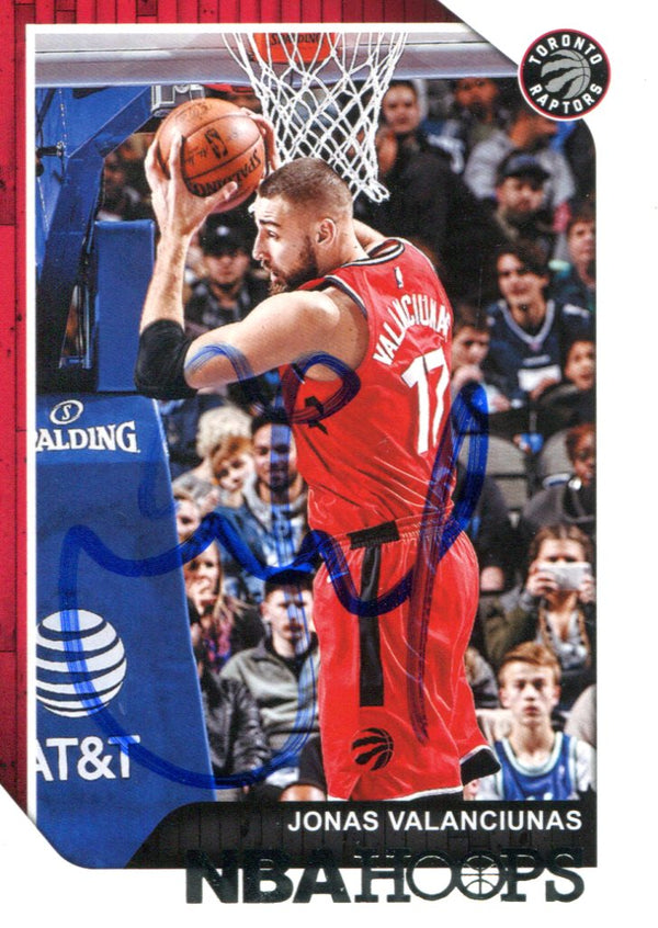 Jonas Valanciunas Autographed 2018-19 Panini Hoops Card