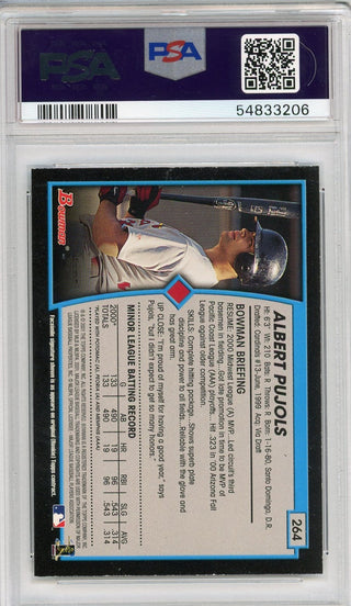 Albert Pujols 2011 Bowman #264 PSA NM-MT 8 Rookie Card