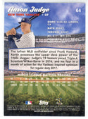 Aaron Judge 2017 Topps Stadium Club Rookie Card #64