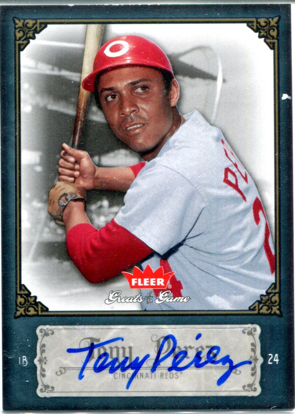 Tony Perez Autographed 2006 Fleer Card