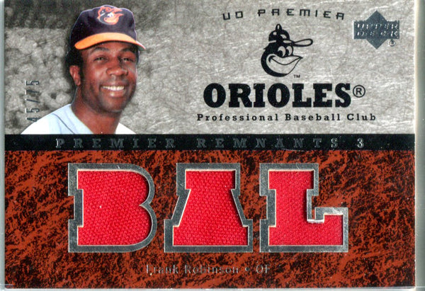 Frank Robinson 2007 Upper Deck Premier Remnants Game-Used Jersey Unsigned Card #45/75