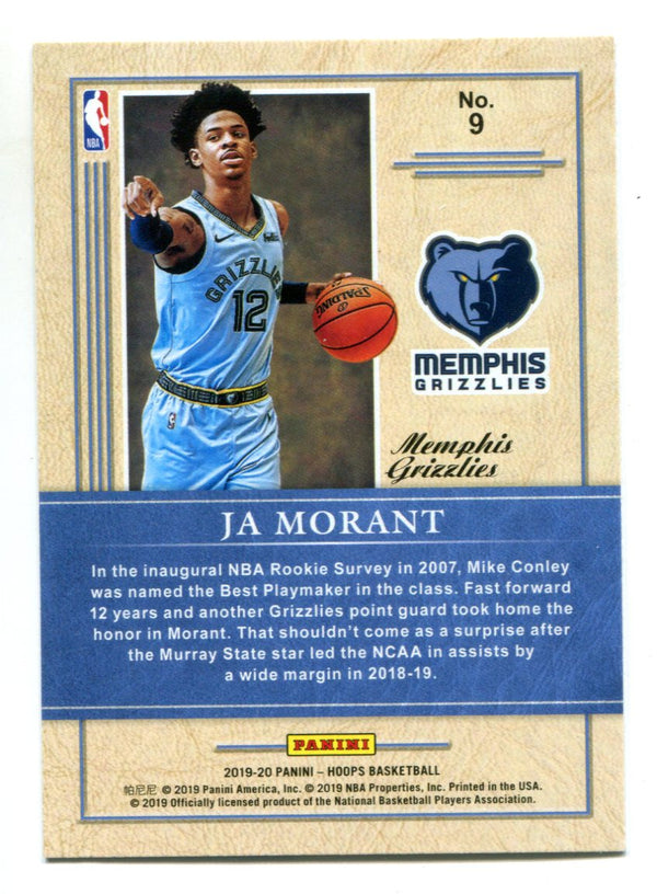 Ja Morant 2020 Panini NBA Hoops #9 RC