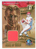 Joe Montana 2022 Panini Gold Standard Hall of Gold Patch Card #HOG-JMO