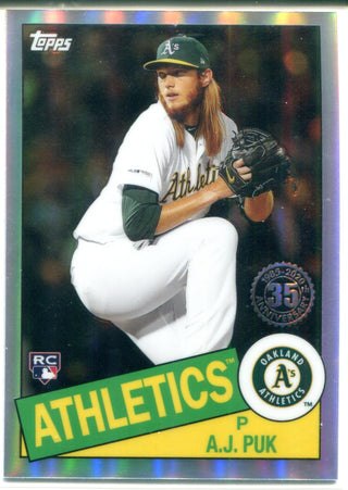 AJ Puk 2020 Topps Chrome Rookie Insert Card #85TC-14