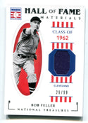 Bob Feller 2021 Panini National Treasures HOF Materials #HOFBF Patch Card