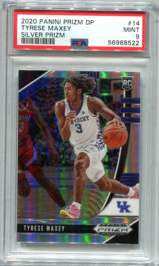 Tyrese Maxey 2020 Panini Prizm Draft Silver Prizm Rookie Card #14 PSA 9