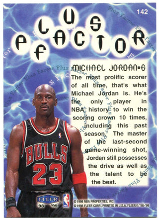 Michael Jordan Fleer Tradition Plus Factor