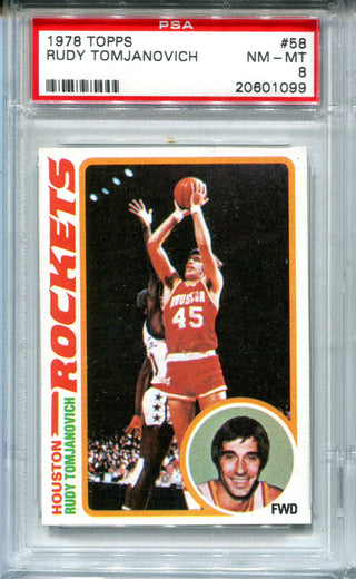 Rudy Tomjanovich #58 PSA NM-MT 8 Card