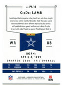 CeeDee Lamb Panini Chronicles Rookie 2020