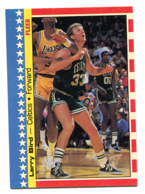 Larry Bird 1987 Fleer #4 Sticker Card