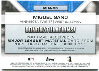 Miguel Sano Topps Major League Material Authentic Jersey Card