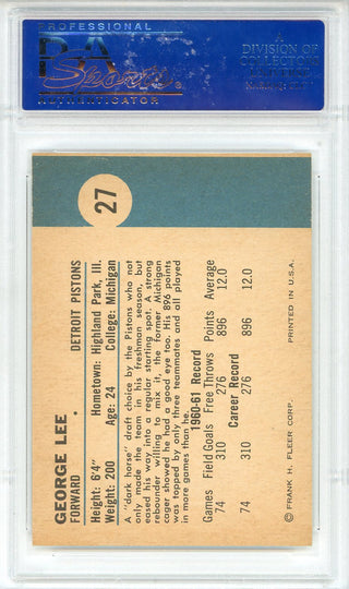 George Lee 1961 Fleer Card #27 (PSA NM-MT 8)