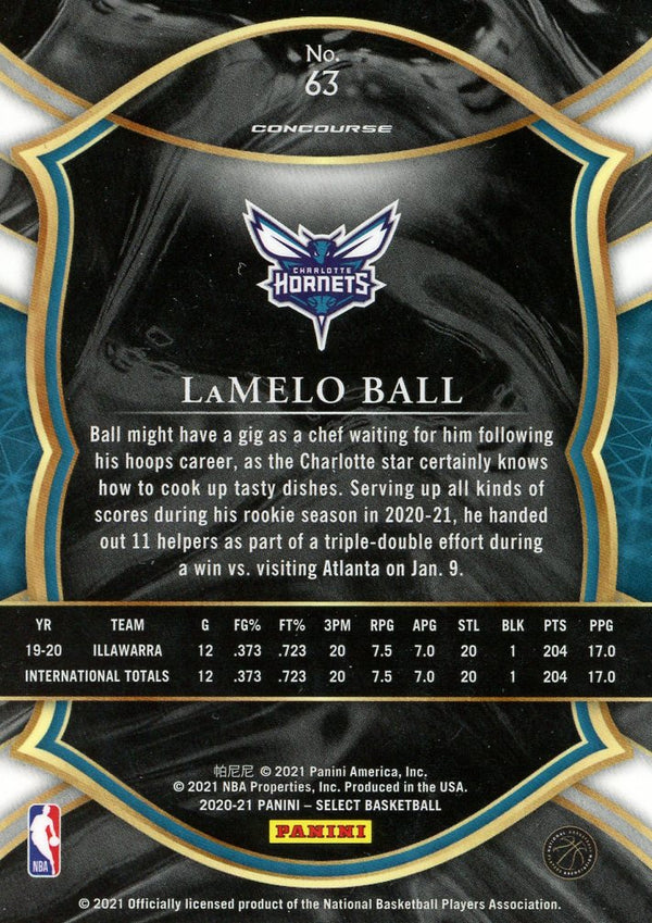 LaMelo Ball 2021 Panini Blue Rookie Card