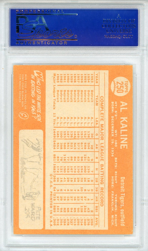 Al Kaline 1964 Topps Card #250 (PSA EX 5)