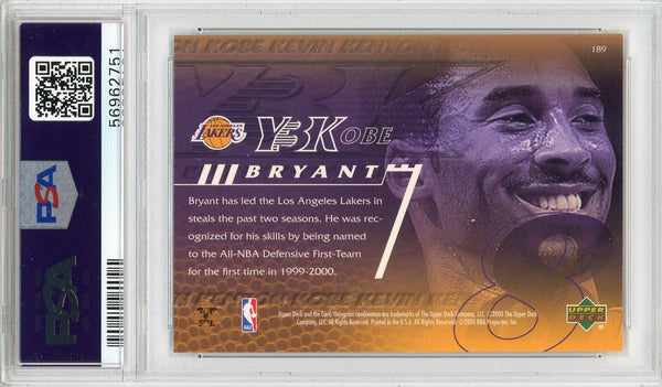 Kobe Bryant 2000 Upper Deck Card #189 (PSA)