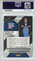 Domantas Sabonis 2016 Panini Prizm Card #255 (PSA Gem Mint 10)