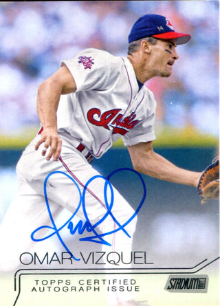 Omar Vizquel Autographed 2015 Topps Stadium Club Card