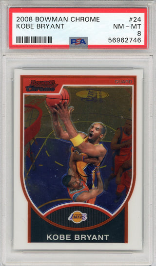 Kobe Bryant 2008 Bowman Chrome Card #24 (PSA)