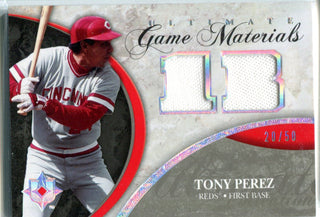 Tony Perez 2006 Ultimate Game Materials Jersey Card  #20/50