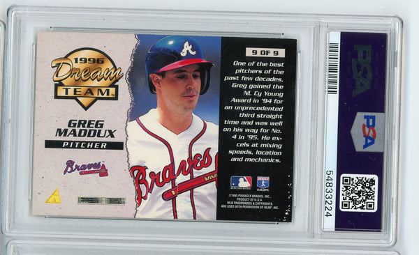 Greg Maddux 1996 Score Dream Team #9 PSA NM-MT 8 Card