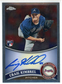 Craig Kimbrel Autographed 2011 Topps Chrome Rookie Card #195