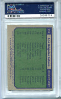 Los Angeles Lakers 1975 Topps Checklist #212 PSA EX-MT 6 Card