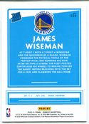 James Wiseman 2020-2021 Panini Donruss Rated Rookie Card #226