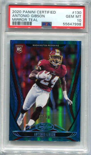 Antonio Gibson 2020 Panini Certified #130 GEM MT 10 RC /50