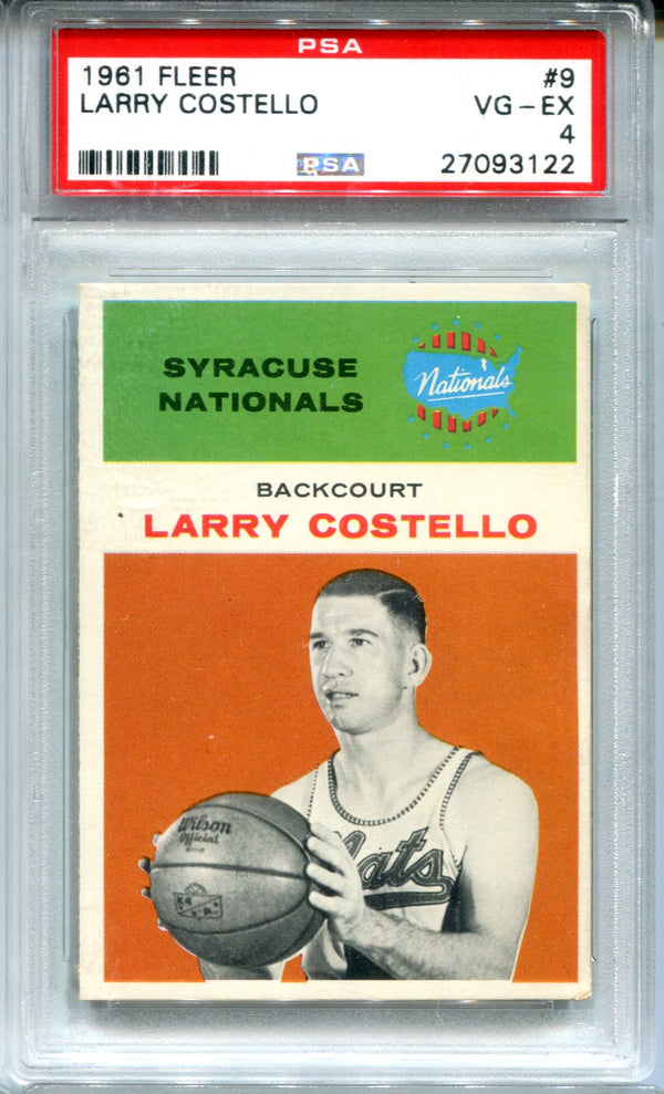 Larry Costello 1961 Fleer #9 PSA VG-EX 4 Card