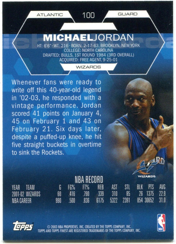 Michael Jordan Topps Finest 2003