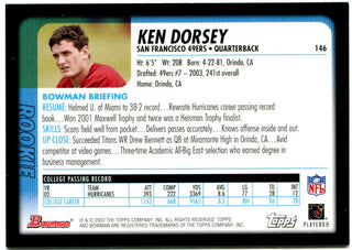 Ken Dorsey Bowman Rookie Card 2003