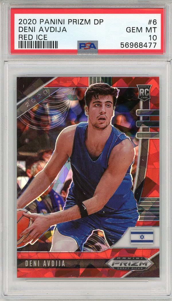 Deni Avdija 2020 Panini Prizm DP Red Ice Rookie Card #6 (PSA)