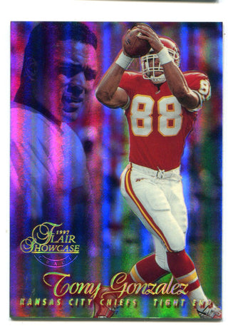 Tony Gonzalez 1997 Flair Showcase Row 1 Seat 49 Card