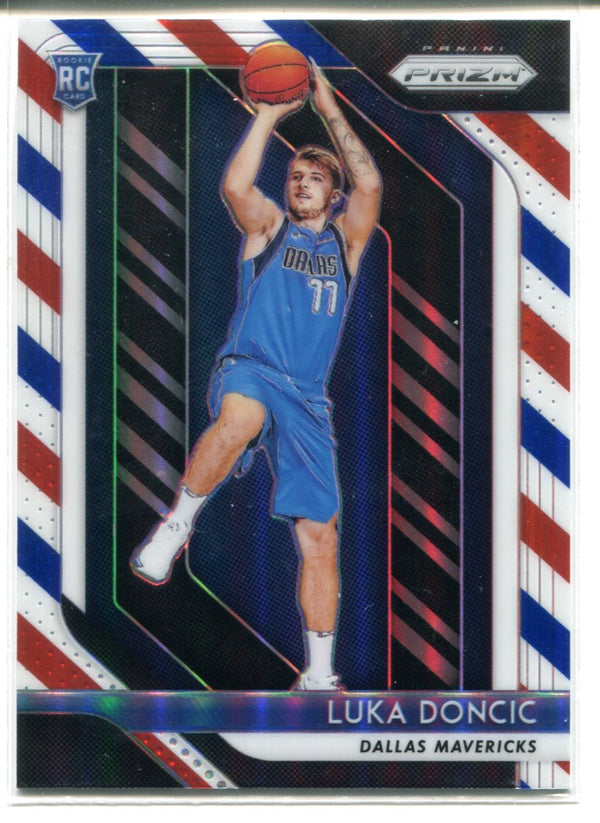 Luka Doncic 2018-19 Panini Prizm Red, White & Blue Rookie Card