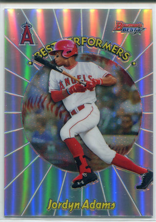 Jordyn Adams 2018 Bowman's Best Performers Refractor Rookie Card