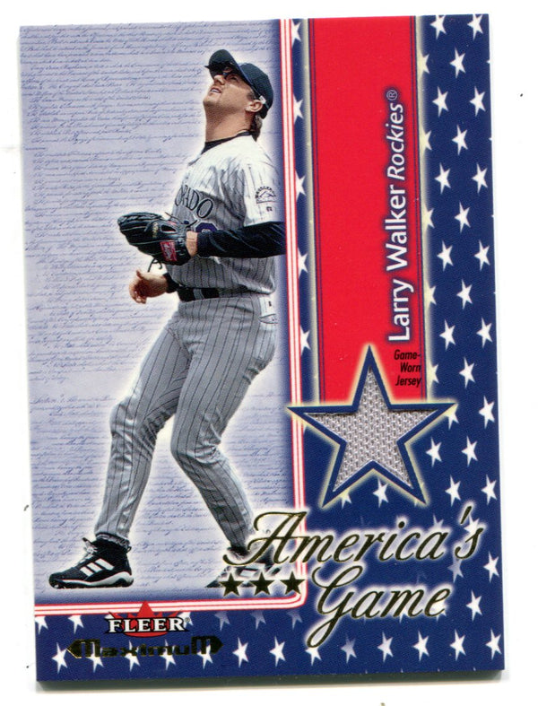 Larry Walker 2002 Fleer Maximum America`s Game Patch Card