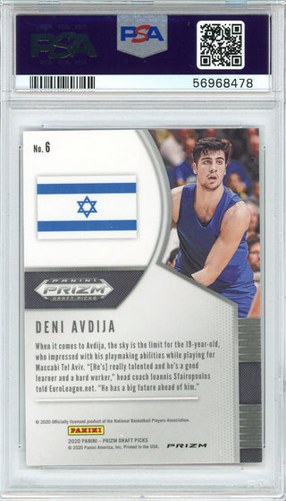 Deni Avdija 2020 Panini Prizm DP Red Ice Rookie Card #6 (PSA)