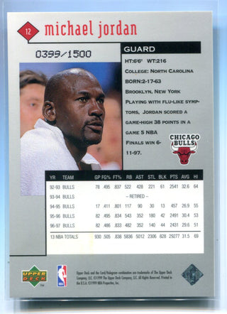 Michael Jordan 1999 Upper Deck Black Diamond #12 Card (399/1500)