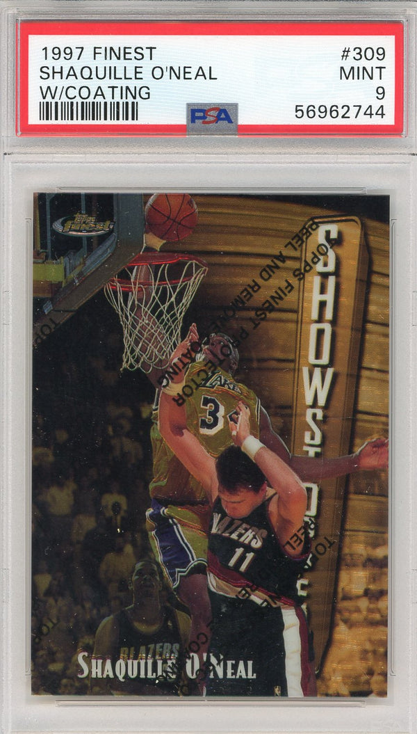 Shaquille O'Neal 1997 Topps Finest w/ Coating Card #309 (PSA)