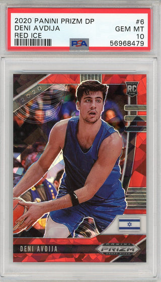 Deni Avdija 2020 Panini Prizm DP Red Ice Rookie Card #6 (PSA)