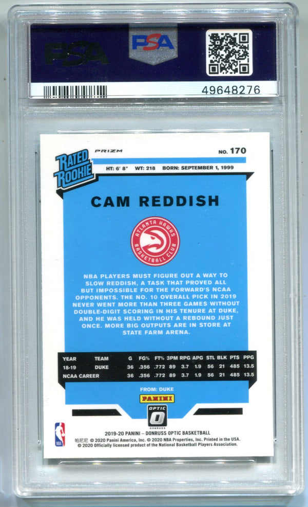 Cam Reddish 2019 Panini Donruss Optic Holo (PSA Mint 9)