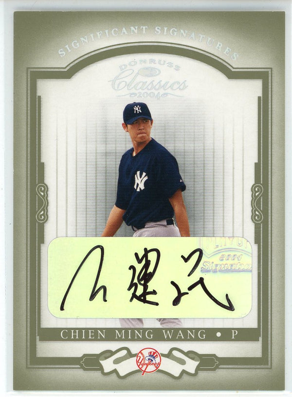 Chien-Ming Wang Autographed 2004 Donruss Classics Card #54