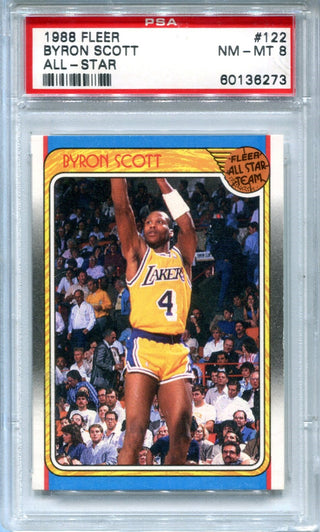 Byron Scott 1988 Topps #122 PSA NM-MT 8 Card