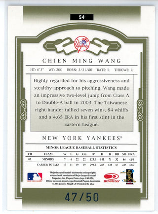 Chien-Ming Wang Autographed 2004 Donruss Classics Card #54