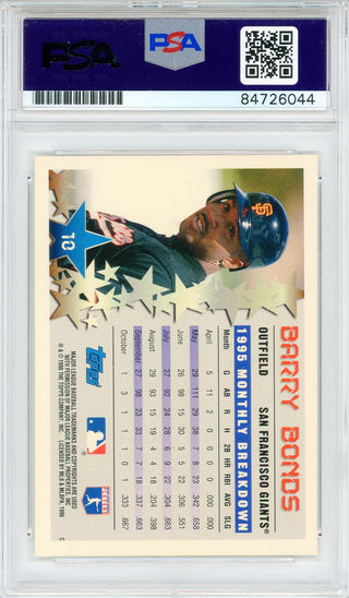 Barry Bonds Autographed 1996 Topps Star Power Card #10 (PSA Auto)