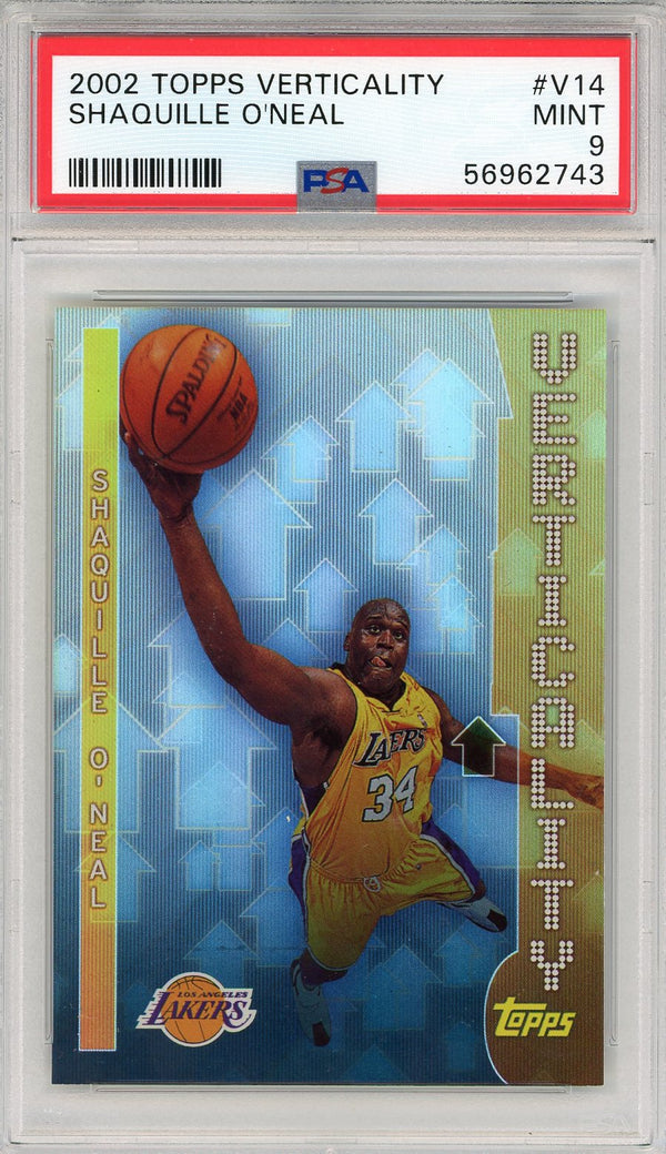 Shaquille O'Neal 2002 Topps Verticality Card #V14 (PSA)