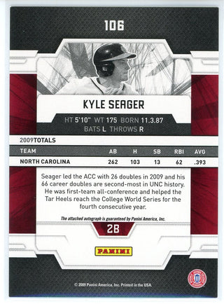 Kyle Seager Autographed 2009 Donruss Elite Extra Edition Rookie Card #106