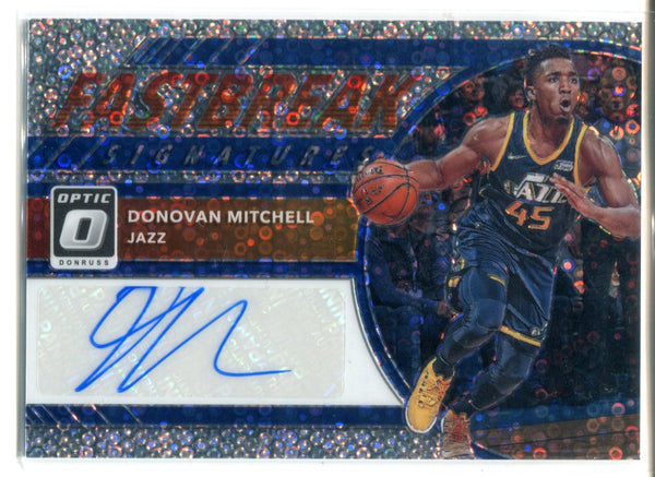 Donovan Mitchell Autographed 2017-18 Panini Optic Fastbreak Signatures Card