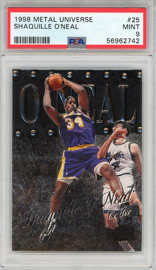 Shaquille O'Neal 1998 Metal Universe Card #25 (PSA)